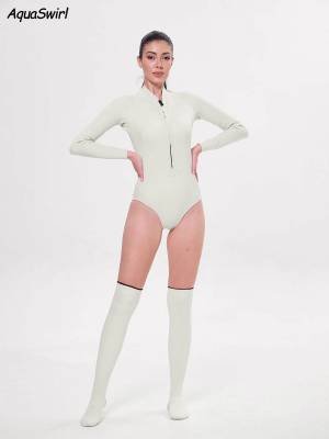 2MM jellyfish suit diving wet clothes jellyfish suit snorkeling swimsuit super elastic skin-friendly 2-piece jumpsuit+stockings