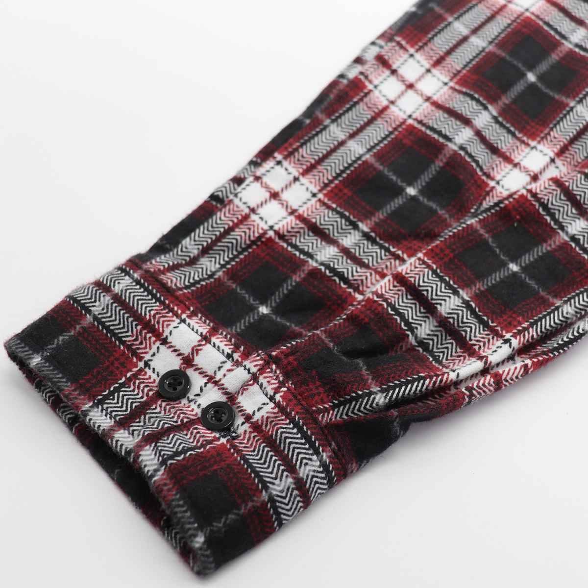 Men's 100% Cotton Flannelette Shirt Long Sleeve Plaid Check Flannel w Pockets, Vintage Ash Plaid, M