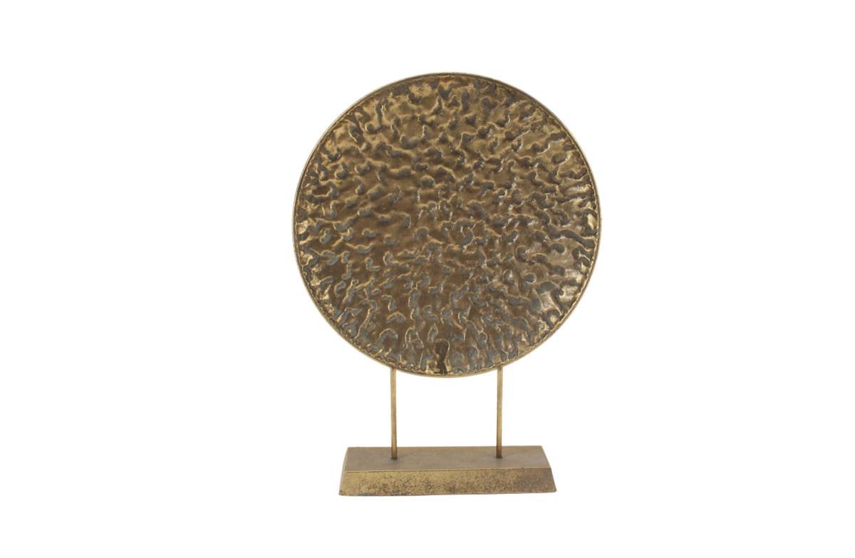 Round Pressed Gold Table Decor - Gold
