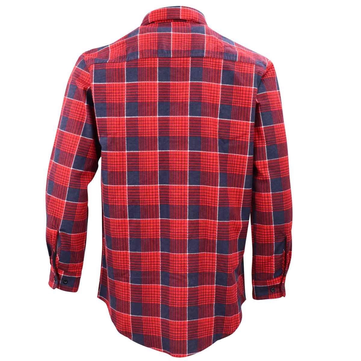 Men's 100% Cotton Flannelette Shirt Long Sleeve Plaid Check Flannel w Pockets, Crimson Tide Plaid, 2XL