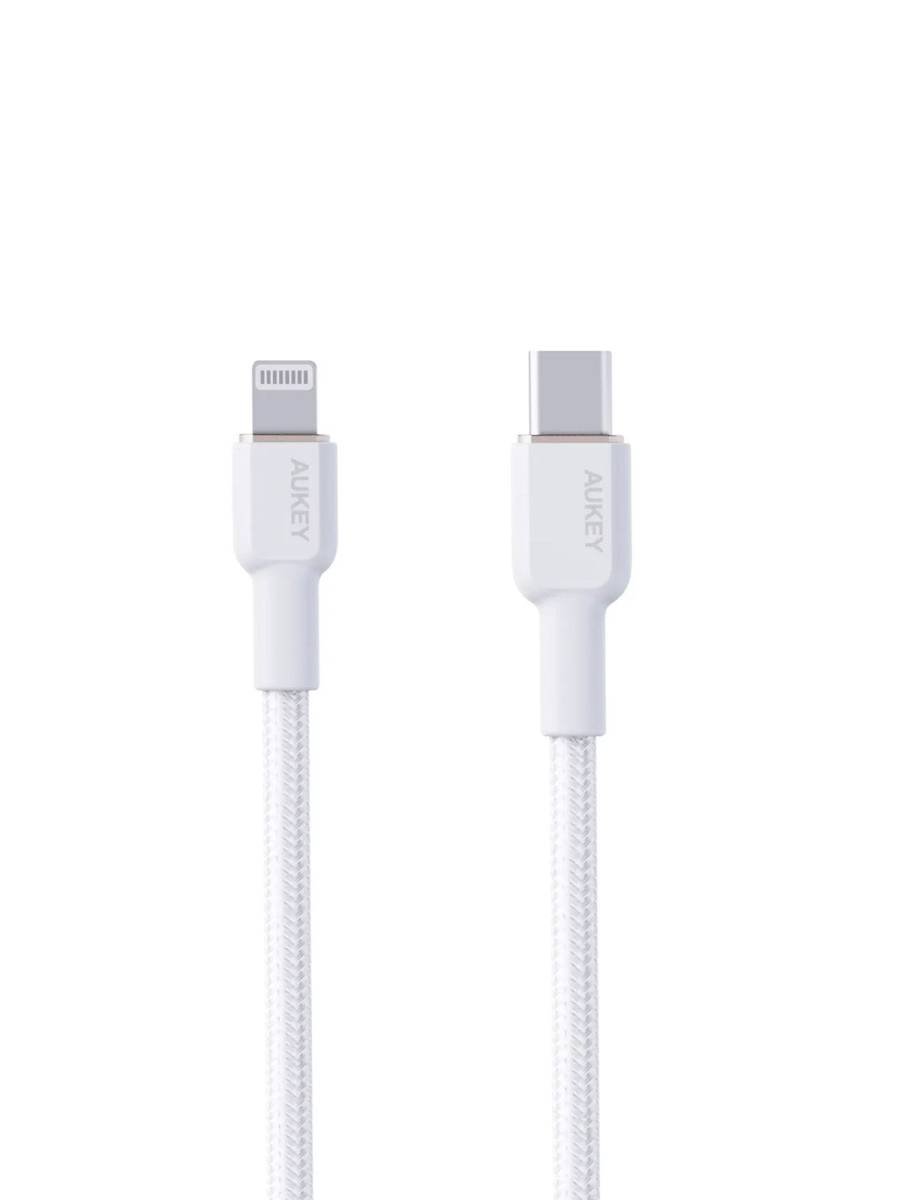 Aukey Circlet CL 1m Aramid Fiber Core USB-C TO Lightning White (CB-KCL1)