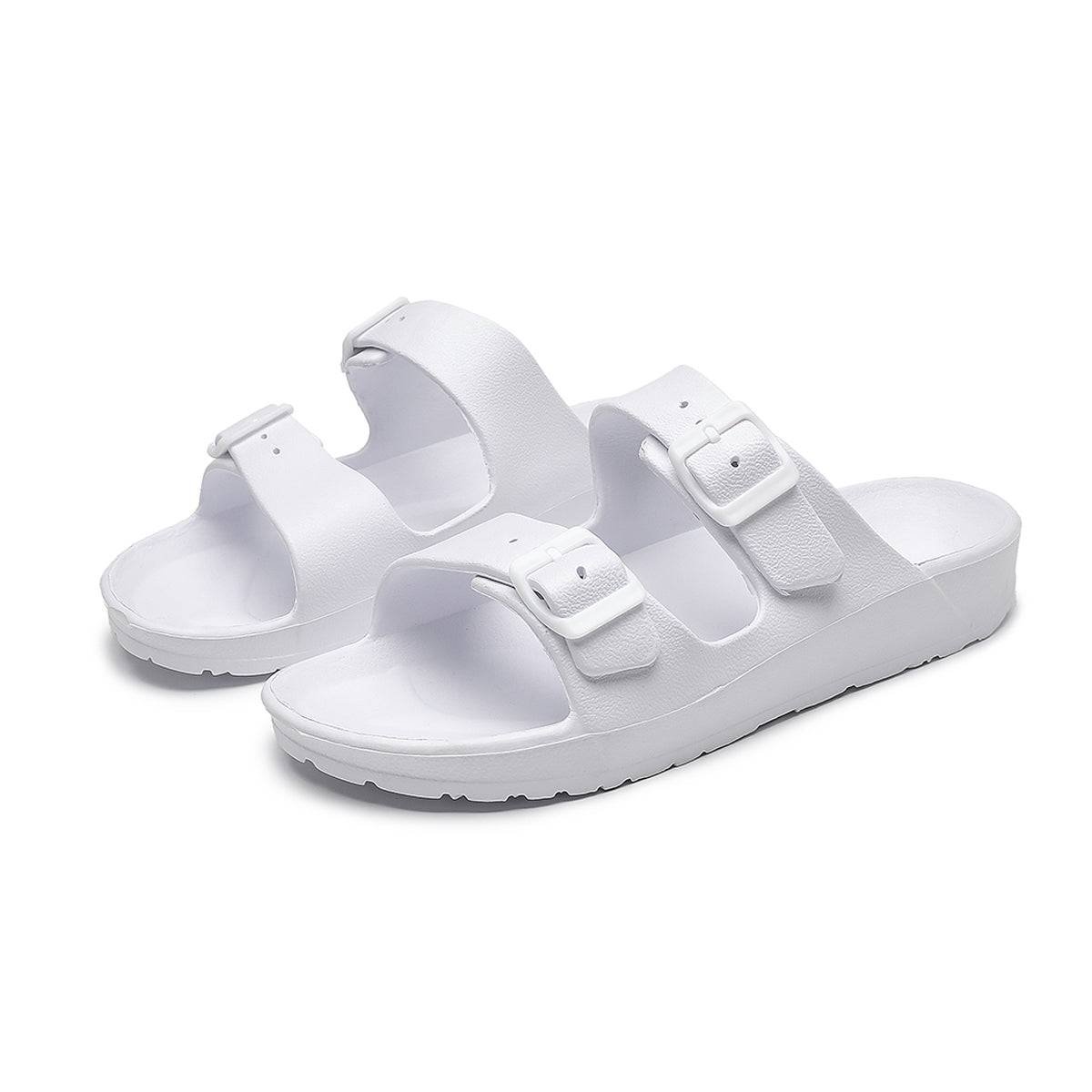 UNISEX BEACH SLIDES 0099 - MEN - White / AUS Ladies5.5/Men3.5/EU36/23cm