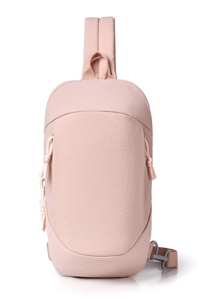 Pink Minimalist Anti-Theft Sling Bag for Men & Women - Water-Resistant Crossbody Chest Pack, Fits 9.7-inch Tablet