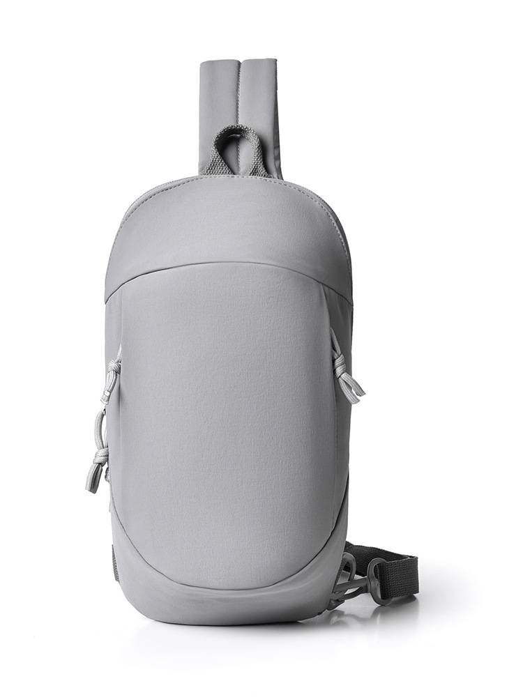 Grey Minimalist Anti-Theft Sling Bag for Men & Women - Water-Resistant Crossbody Chest Pack, Fits 9.7-inch Tablet