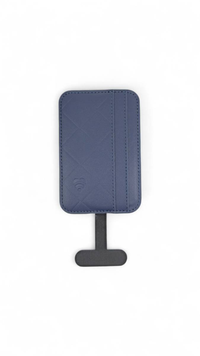 Lovefone Genuine Leather Weave Wallet with Magsafe - Navy