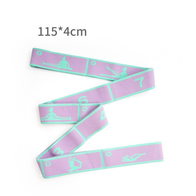 Pink and Blue 9-Loop Yoga Stretch Strap - Numbered Band for Flexibility and Physical Therapy