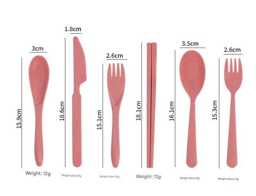 Dark Blue Durable Eco-Friendly Wheat Straw Dinnerware Set - 24 Pieces with Plates, Bowls, Cups & Cutlery