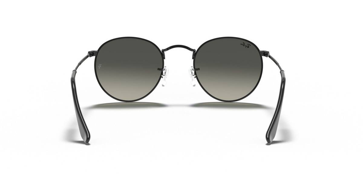 Round Flat Grey Gradient Lenses Sunglasses
