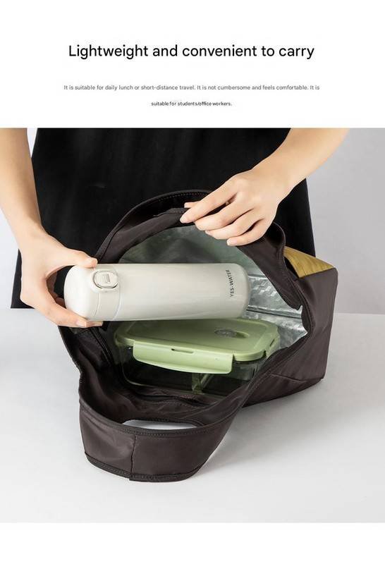 Insulated Lunch Tote Bag - Large Capacity, Multi-Pocket, Waterproof & Stain-Resistant Lining(Beige)