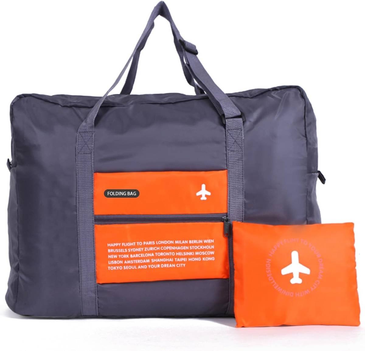Compact Foldable Travel Duffel Bag – Lightweight Carry-On for Weekend Trips, Overnight & Gym Use (Orange) | Other Colors Available In-Store