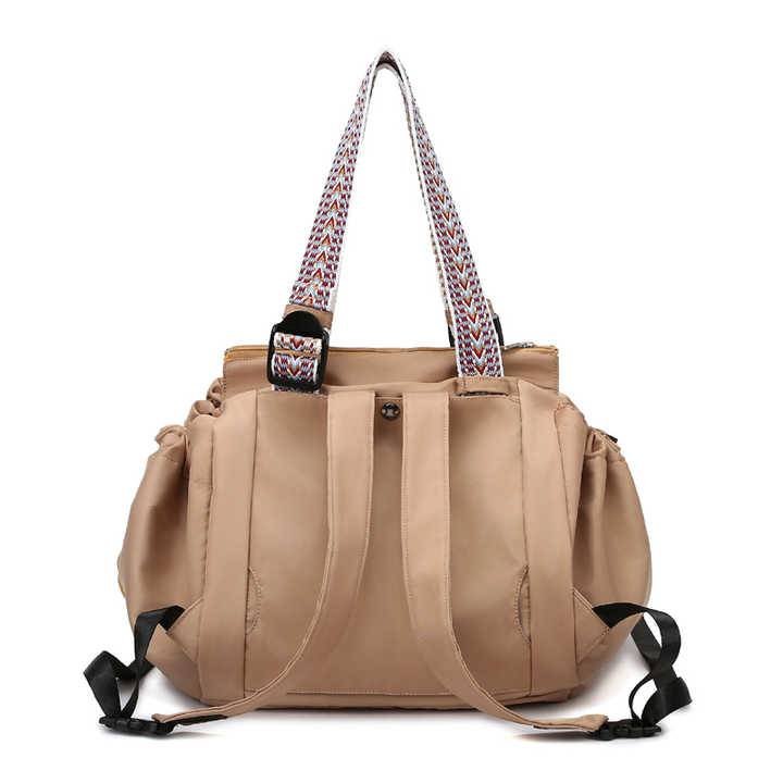 Blue Convertible Multifunctional Baby Cradle Travel Bag - Women's Backpack, Shoulder Bag, Mummy Bag with Expandable Storage