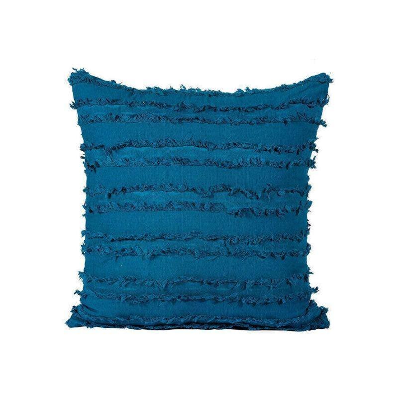 Boho Tassel Fringe Striped Cushion Cover Soft Home Decor Sofa Throw Pillow Case - Black