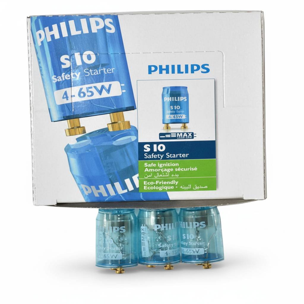 Philips S10 Safety Starters for Fluorescent Lamps Lights - 2 Boxes of 25