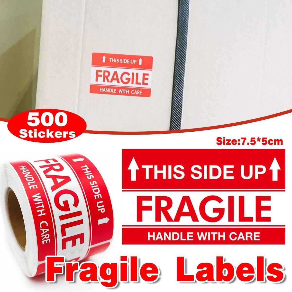 500pcs Fragile Stickers Careful Warning Labels for Packaging Protection