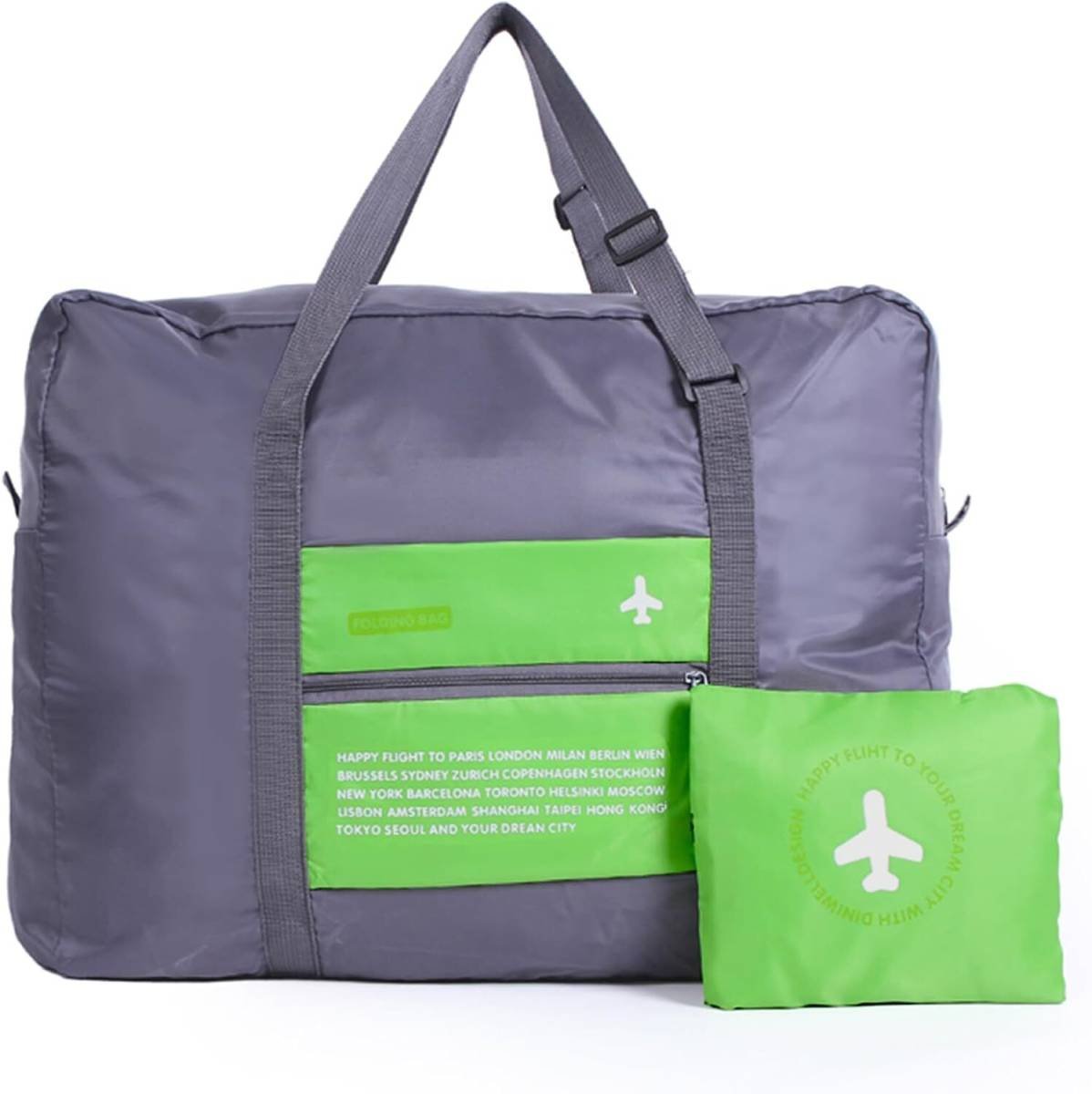 Compact Foldable Travel Duffel Bag – Lightweight Carry-On for Weekend Trips, Overnight & Gym Use (Green) | Other Colors Available In-Store