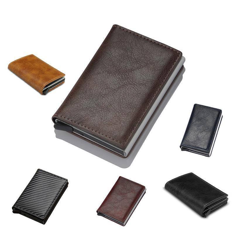RFID Blocking Leather Card Wallet with Money Clip for Men Credit Holder - Yellow