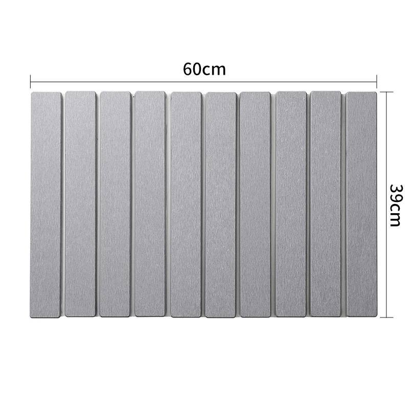 Collapsible Diatom Mud Bath Mat - Quick Dry, Non-Slip, Odor-Free Absorbent Pad(light grey)