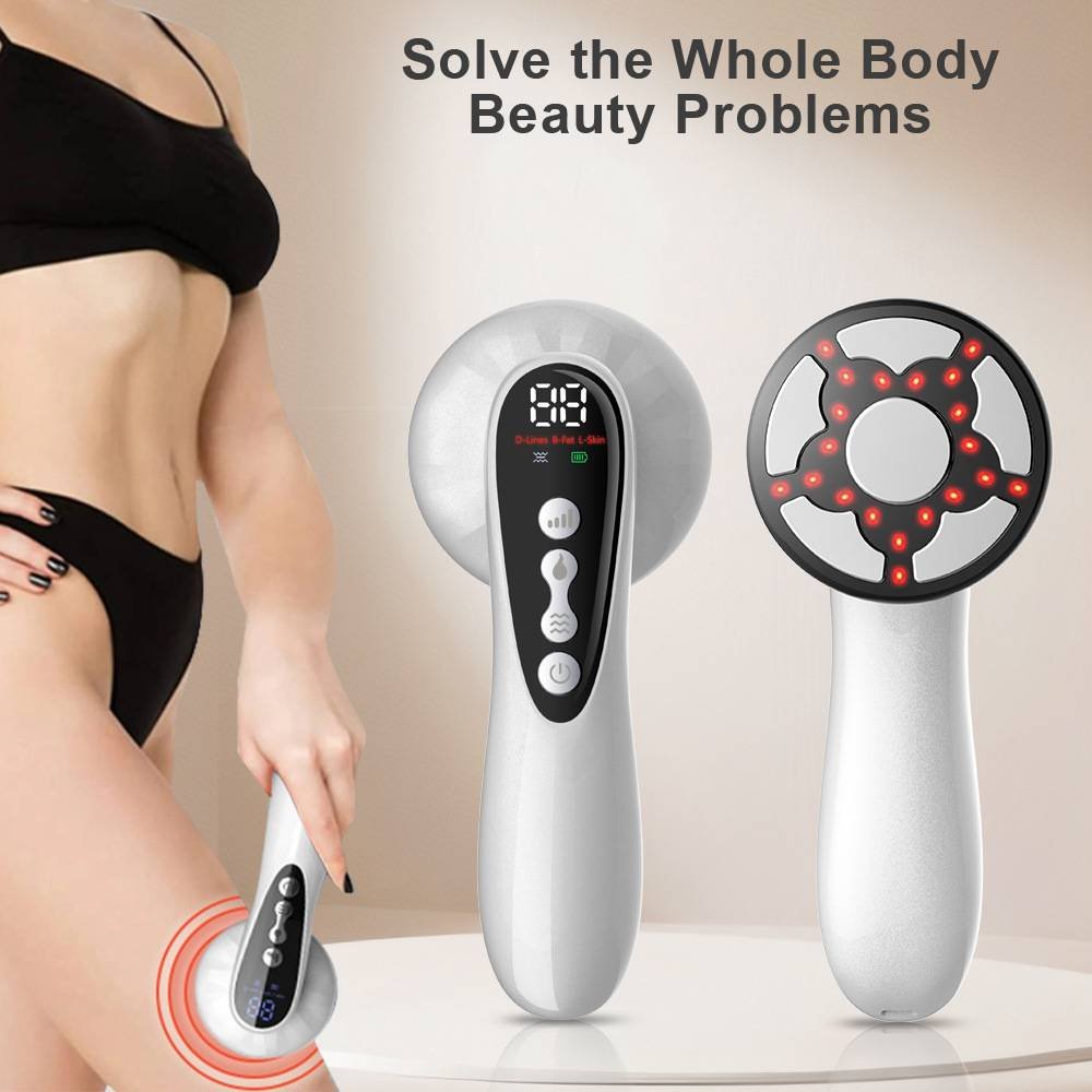 Advanced Multi-Technology Body Contouring Device - 5-in-1 Skin Firming, Muscle Toning & Rejuvenation Tool(White)