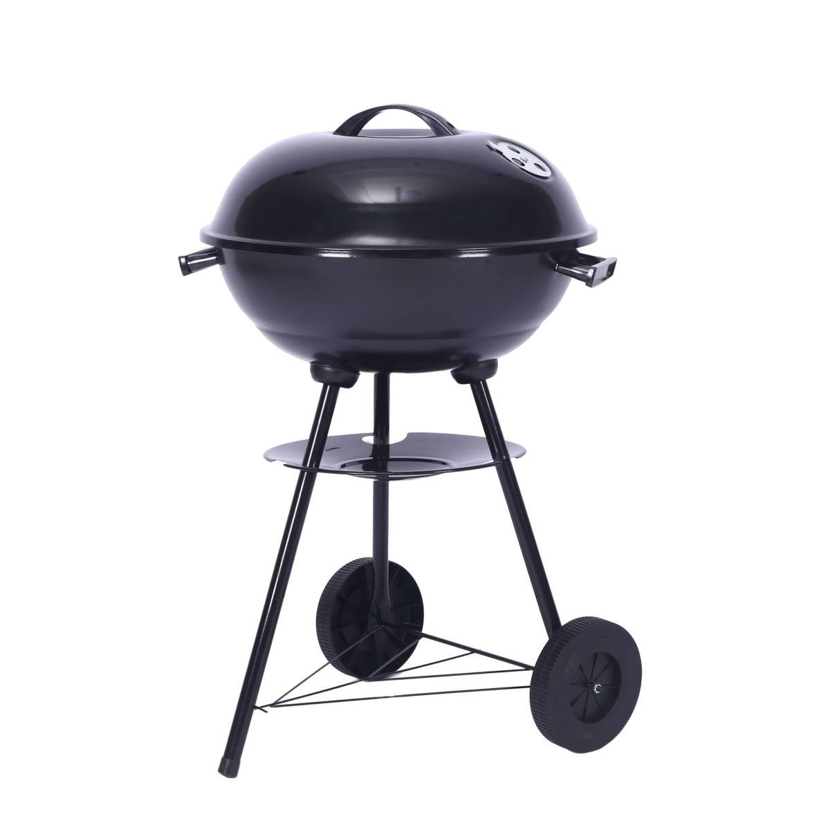 Outdoor Folding Apple-Shaped Stainless Steel Charcoal Barbecue Grill - 41cm Grill Net