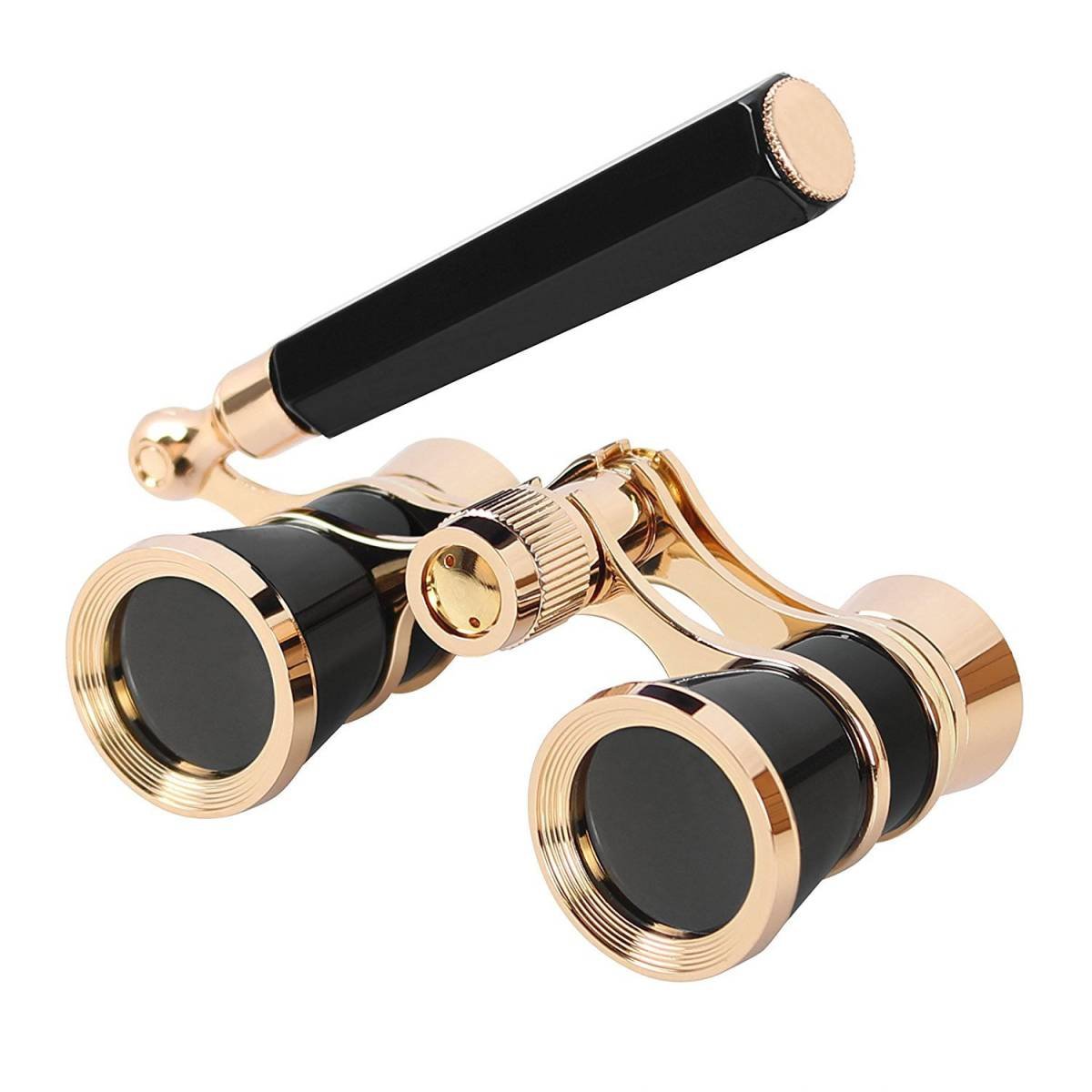 Black Elegant Theatre Binoculars - Portable & Stylish Handheld Opera Glasses (Focal length: 100mm)