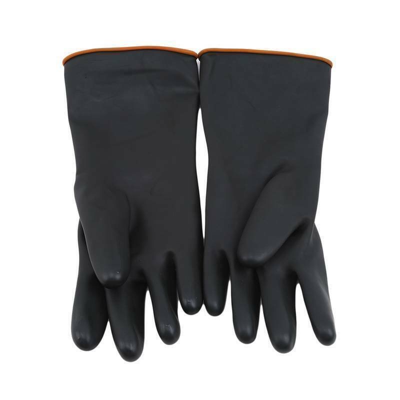 Latex Gloves Rubber PPE Industrial Anti Chemical Acid Heavy Duty Work