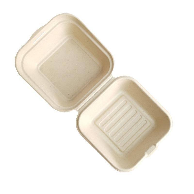 100X Disposable Eco-Friendly Bento Box Fruit Salad Hamburger Cake Packaging Box - Packing-White-4inches-100pcs