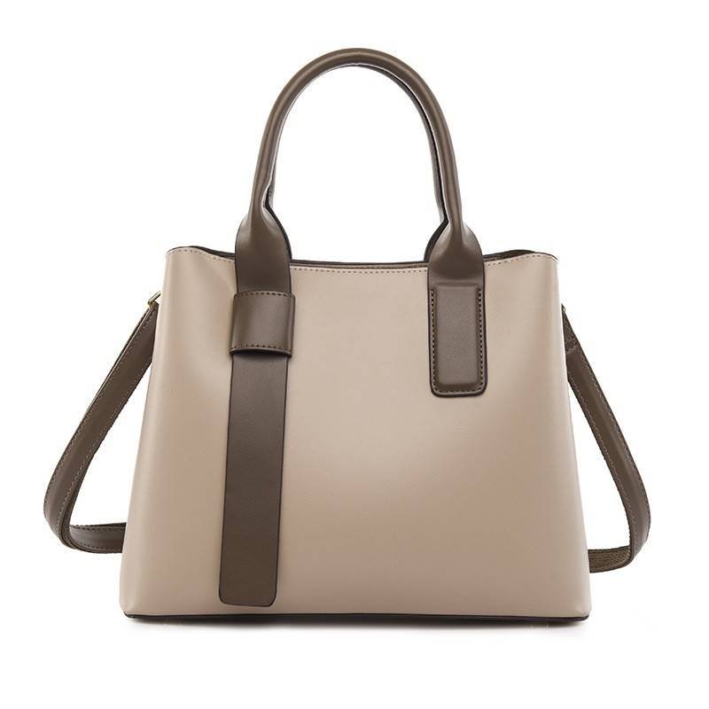 Light Brown And Brown Retro Fashion Handbag - Elegant Tote with Large Capacity for Work and Daily Use