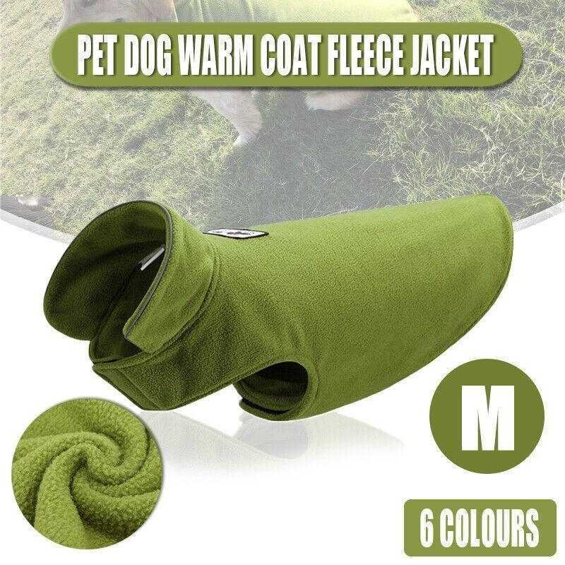 M Size Pet Dog Warm Coat Fleece Jacket Jumper Sweater Winter Puppy Vest Outfit - Yellow