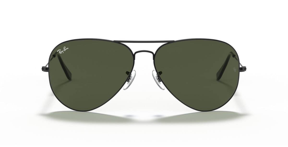 Aviator Large Metal II Sunglasses in Black and Green