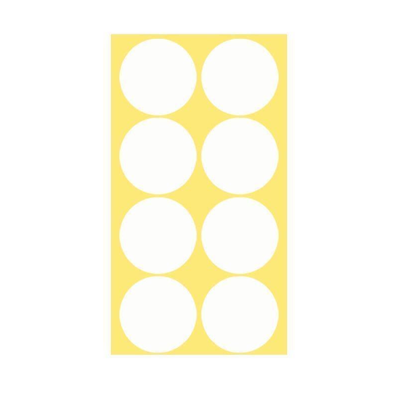 8/13/25/50mm Colour Sticker Dots Adhesive Round Labels Circular Scrapbooking White - 25mm 40 Dots - 1 Sheet