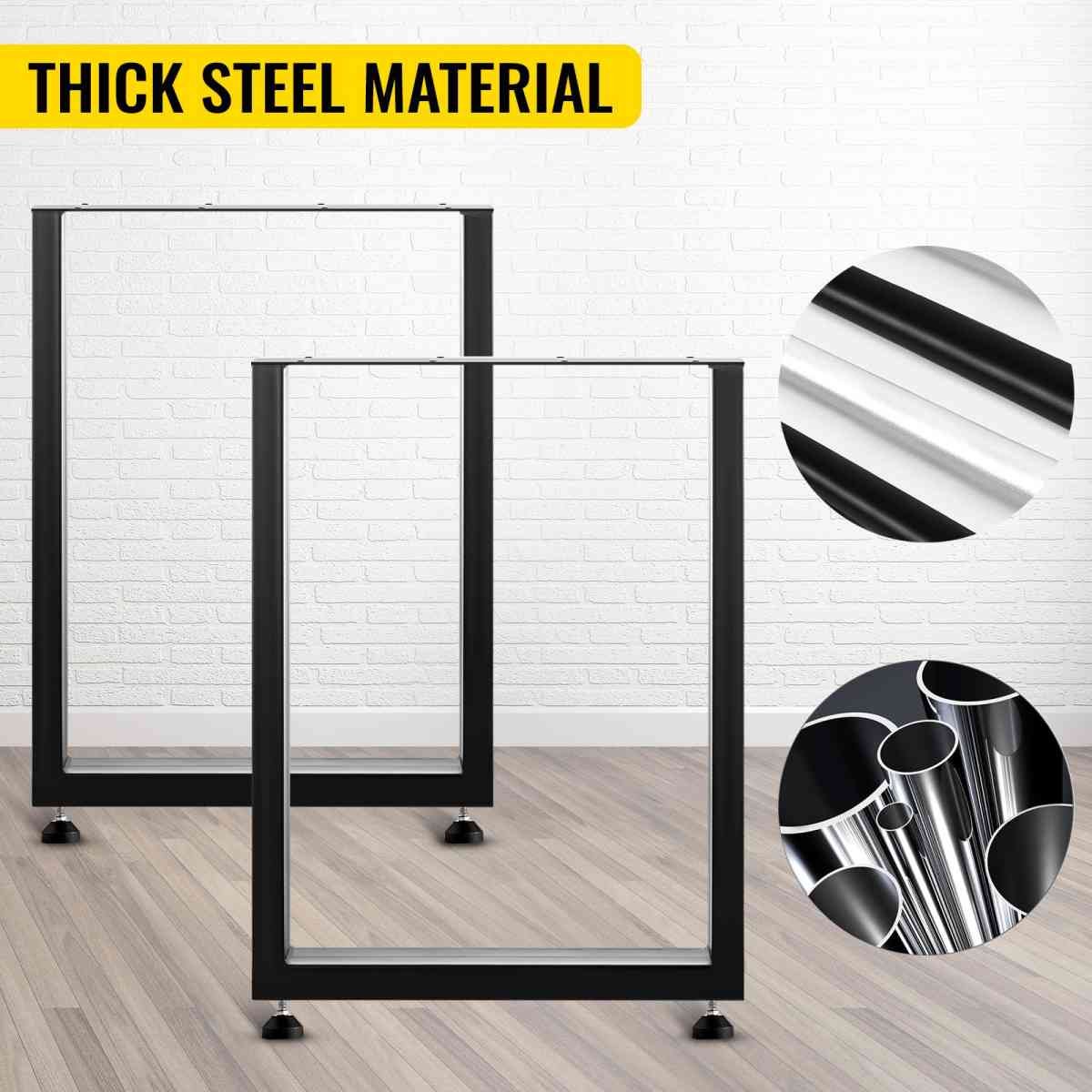 VEVOR Black Table Legs Frame Metal Dining Table Desk 600X720MM