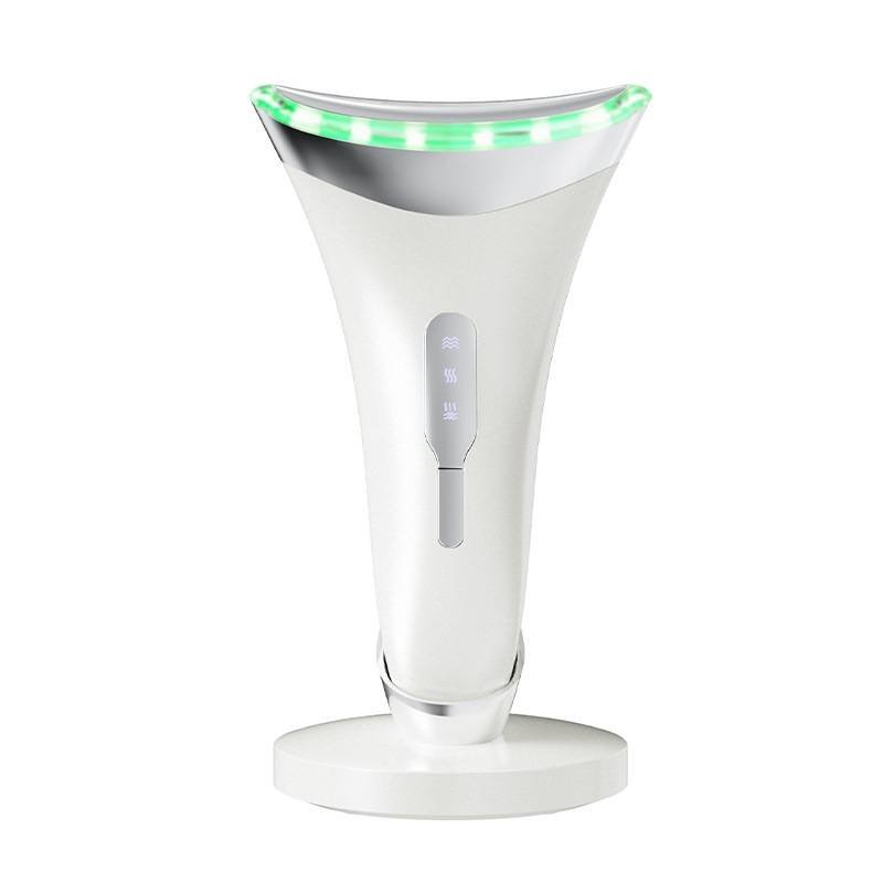 MJ-400 white Rechargeable EMS Facial & Neck Sculpting Device - 3-in-1 LED Light Therapy Massager(Seven Colors)