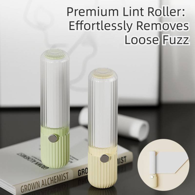 White Portable Mini Lint Roller Set for Pet Hair Cleaning - 6 Refills (180 Sheets Total), Sticky Dust Remover Brush for Clothes & Travel