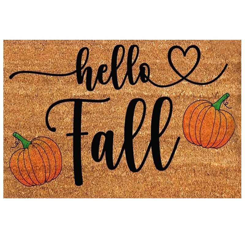 Pumpkin Shaped Area Rug - Cute Fall Decorative Floor Mat