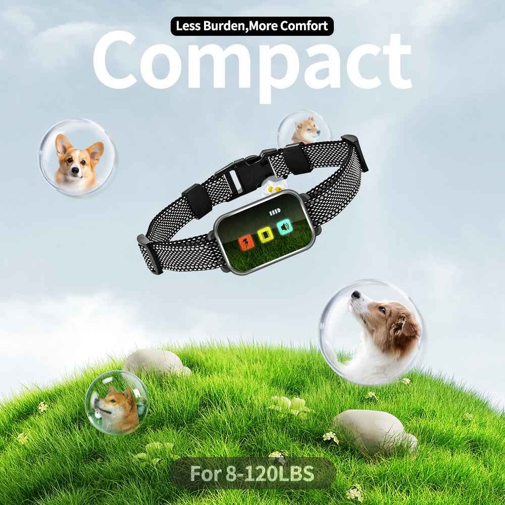 Rechargeable Dog Training Collar with Remote - 2600ft Range, 3 Modes(black)