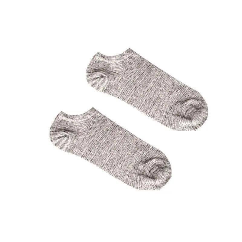 5X Pairs Low Cut Socks Cotton Soft Breathable Non-Slip Casual Ankle - White (5 Pairs)