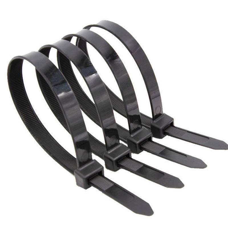 250X Cable Ties Zip Ties Nylon UV Stabilised Black Cable Tie - 3.5*250mm