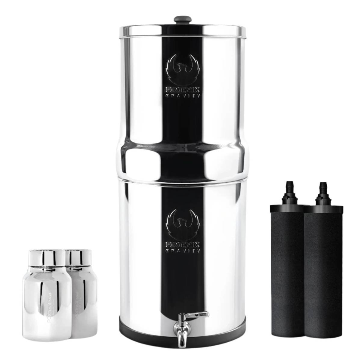 Phoenix Stainless Steel 6L with Fluoride & Smart Carbon Filter - Stainless Steel Stand