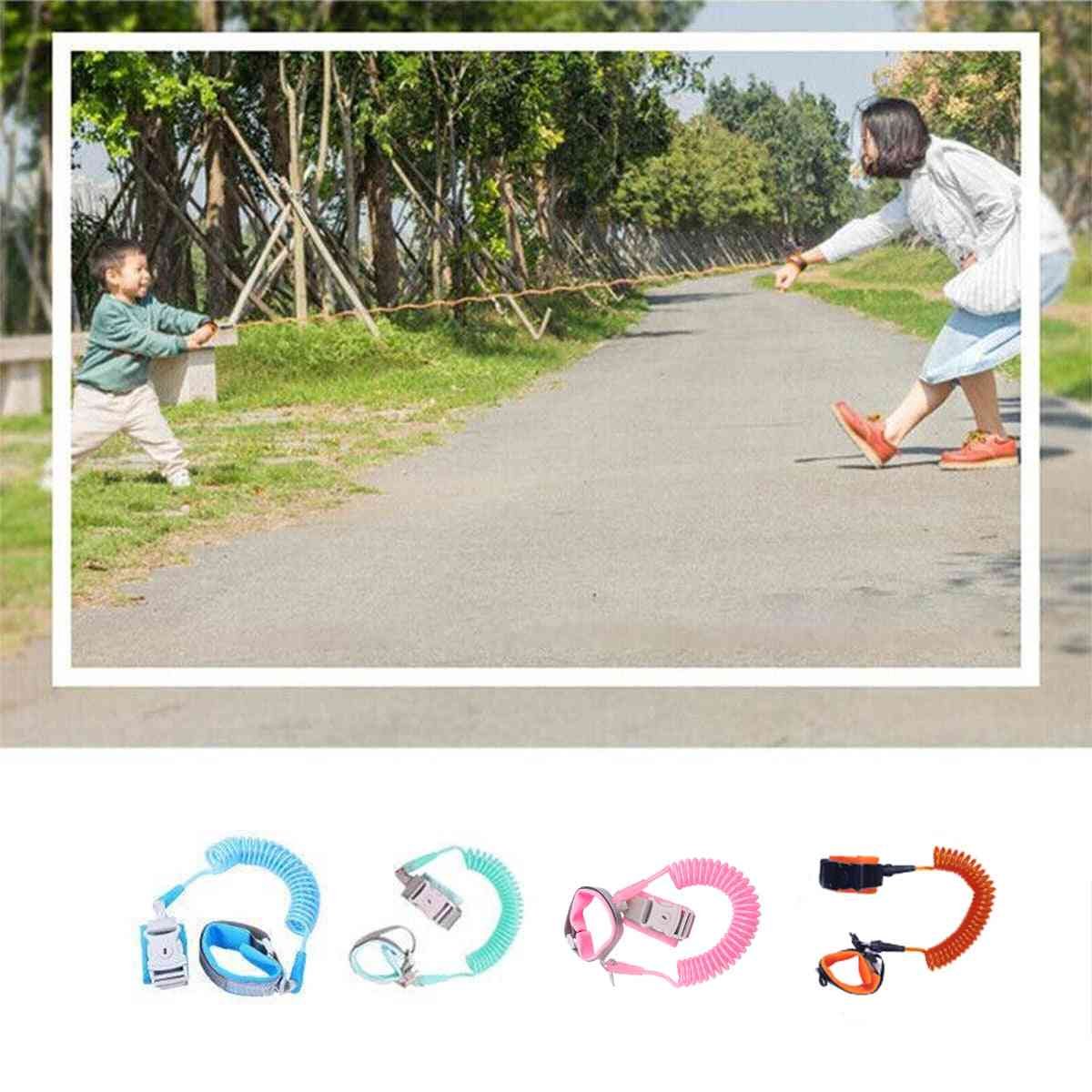Adjustable Wrist Link Strap with Soft Cuff Anti-Loss Hand Band for Daily Walking Use - Orange