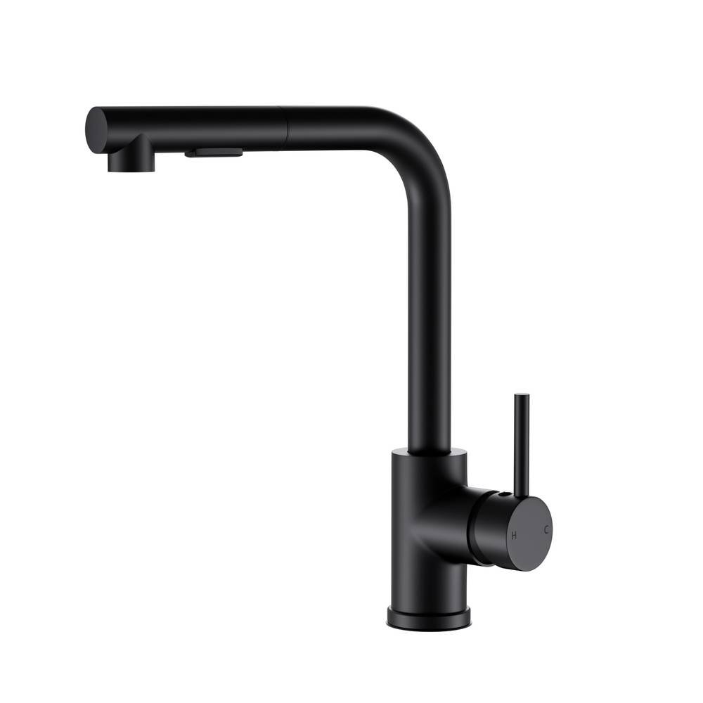 Cefito Kitchen Mixer Tap Pull Out Rectangle 2 Mode Sink Basin Faucet Swivel WELS Black