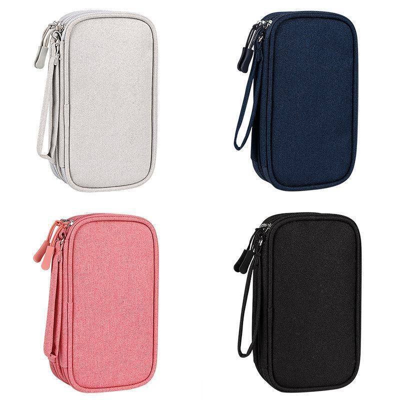 Electronic Accessories Cable Bag Organizer Travel Pouch Storage Cases Charger - Grey