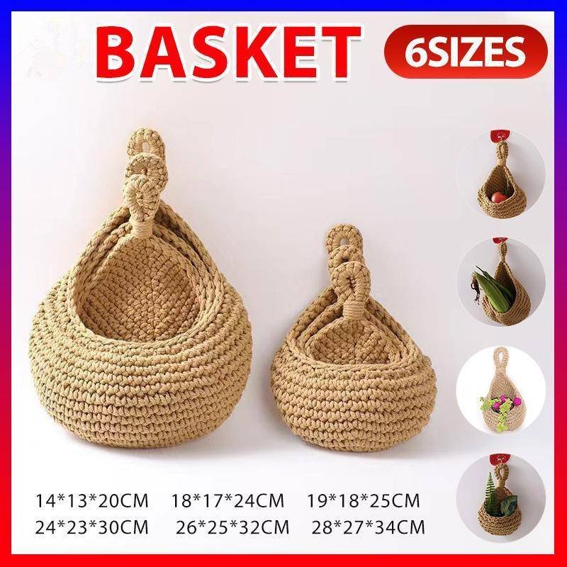 Hanging Wall Organizer Vegetable Fruit Basket Kitchen Storage Pouch Bag Diy 6Size - M