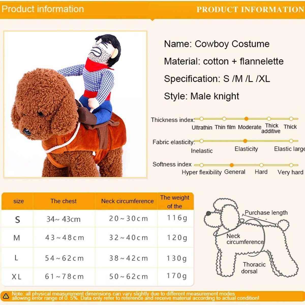 Halloween Dog Costume Pet Accessories Funny Dress Up for Small Medium Dogs - Little Devil Riding-M