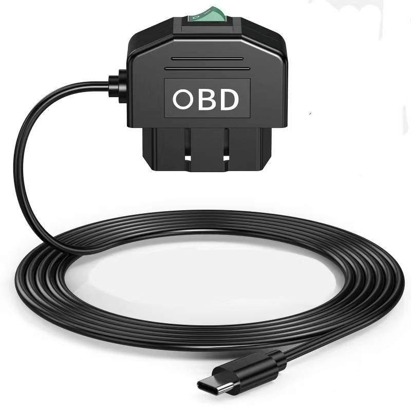 OBD Car Dash Cam Monitoring Cable - 12V/24V Hardwire Power Cable for Dash Cameras