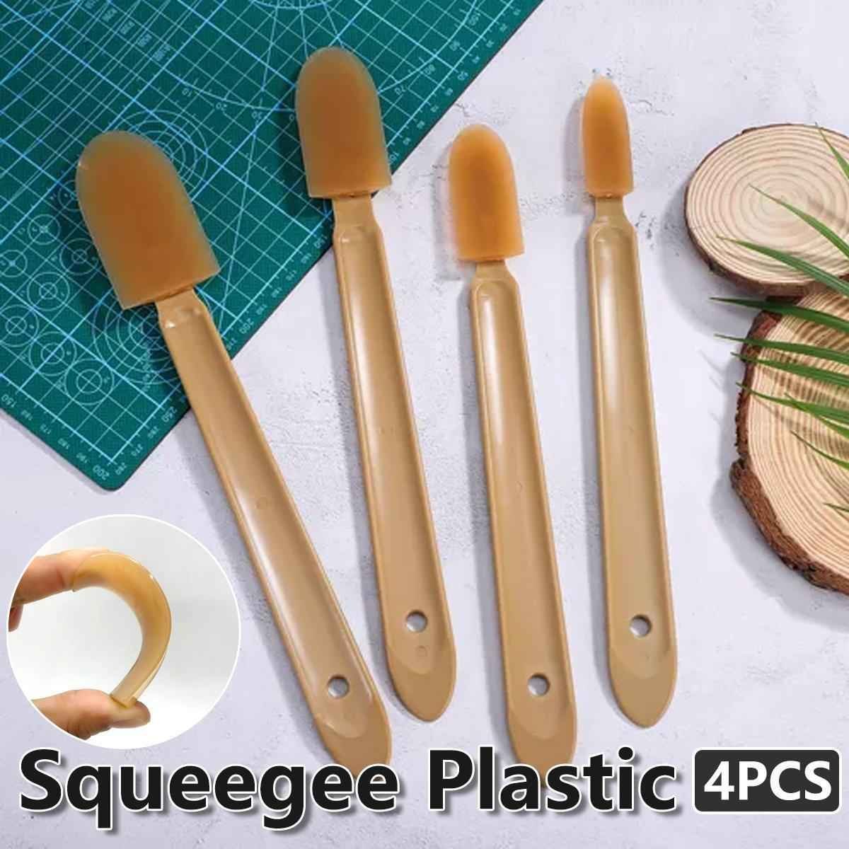 4pcs Squeegee Plastic Grout Sealant Spatula Caulk Applicator Tool Set for Home