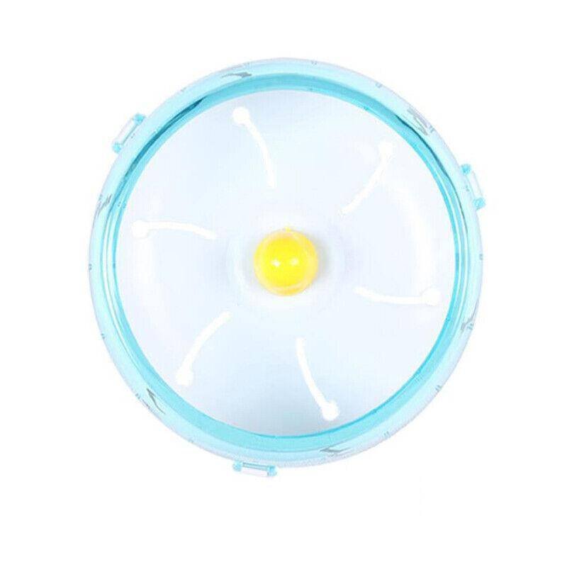 Blue Hamster Guinea Pig Running Disc Cage Accessories Running Round Wheel Pet Toys - 17.5CM