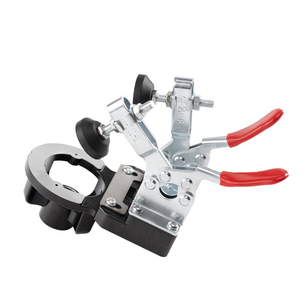 VEVOR 35 mm Concealed Door Hinge Jig, Aluminum Alloy Cabinet Hinge Jig, Accurate Locking Dual Clamp Fixation Hinge Drill Jig with Accessories, Woodworking Tool for Doors Cabinets Hinges Mounting