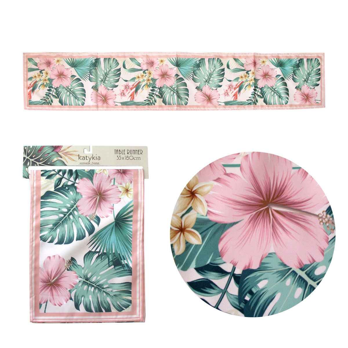 Katykia Vintage Tropical Table Runner 33 x 180cm