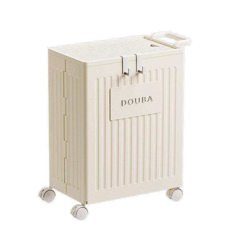 Fitness Storage Basket Organizer Tube with Wheeled Basket for Home Use and Gym