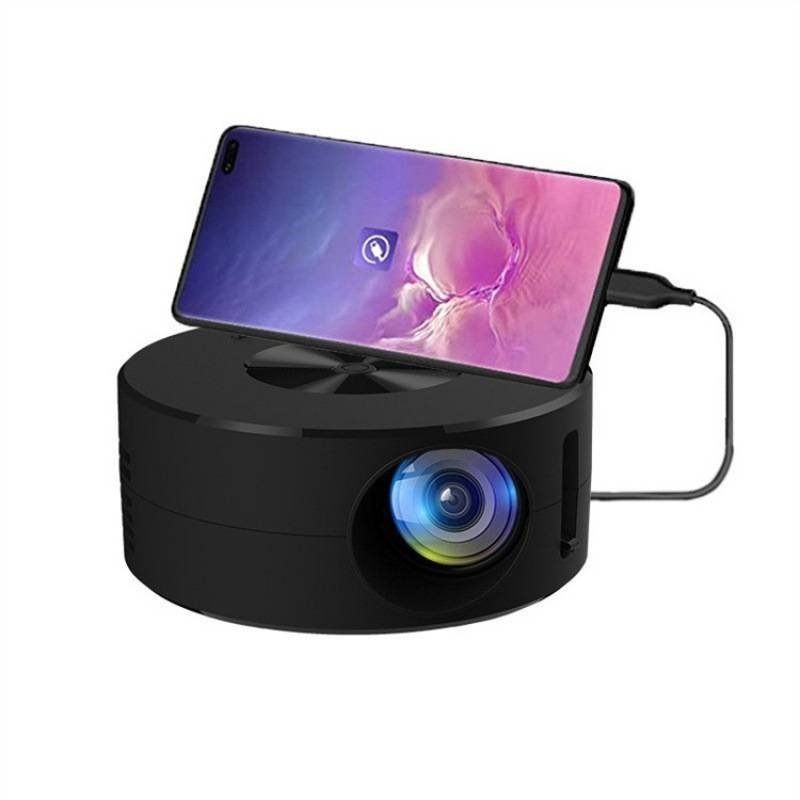 Portable Mini Projector with Smartphone Screen Sync, USB